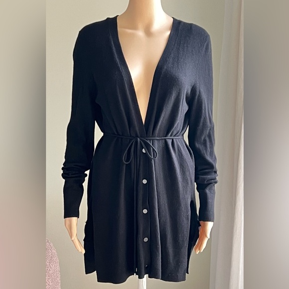 Roberto Rodriguez women's silk cashmere blend long cardigan sweater size large - Picture 4 of 12